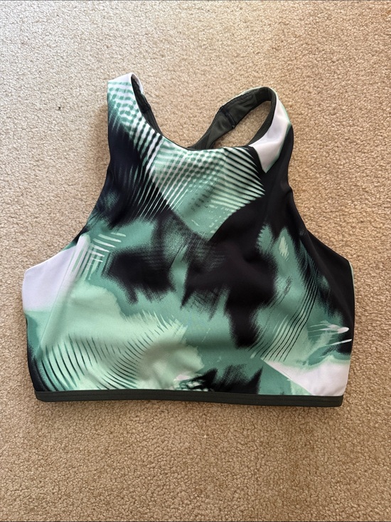 Under Armour Other - Under Armour Mint Green & Black High-Neck Racerback Sports Bra